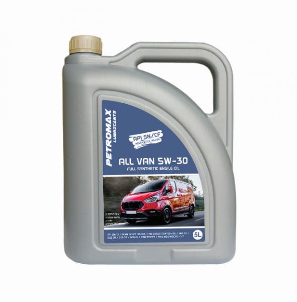 Ulei de motor pentru microbuze Petromax All Van 5W-30 LS 5L ACEA A5/B5, C2, C3, API SN/CF