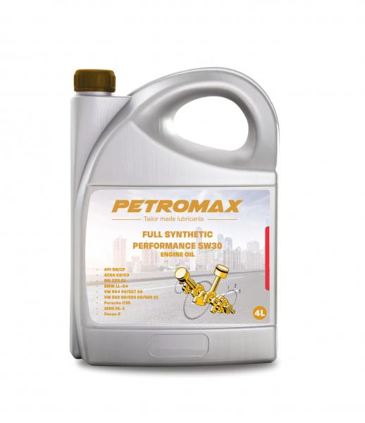 Ulei de motor pentru turisme Petromax Full Synthetic Performance 5W30 4L, ACEA C2 / C3, API CF SN/SM