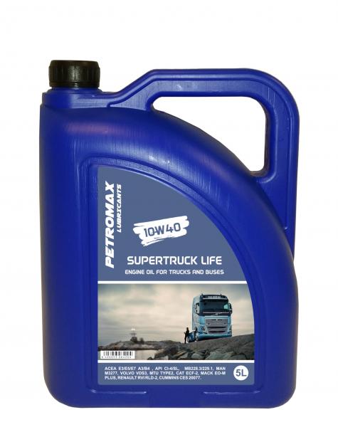 Ulei de motor pentru camioane si autobuze Petromax SuperTruck Life 10W40 5L CI-4/PLUS CAT ECF-2 VDS-3