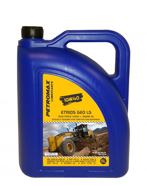 Ulei de motor pentru utilaje de constructii Petromax Etrios Geo LS 10W40 5L CK-4 E6-E9 E7 VDS-3