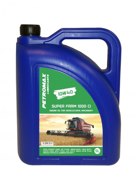 Ulei de motor pentru utilaje agricole Petromax Super Farm 1000 CI 10W40 5L E4/E7 CI-4/PLUS CAT ECF-2 VDS-3