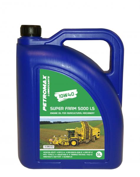 Ulei de motor pentru utilaje agricole Petromax Super Farm 5000 LS 10W40 5L CK-4 228.51-228.31 VDS-3
