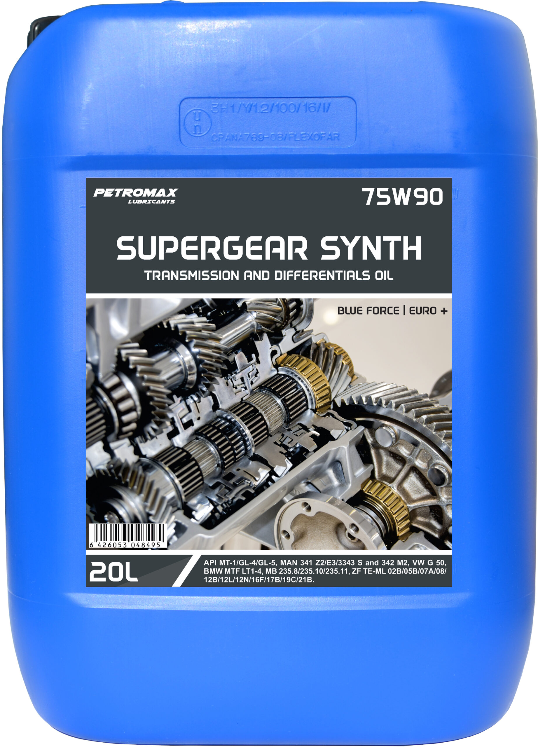 Ulei de transmisie si diferentiale Petromax Supergear SYNTH 75W90 20L MT-1/GL-4/GL-5 LT1-4