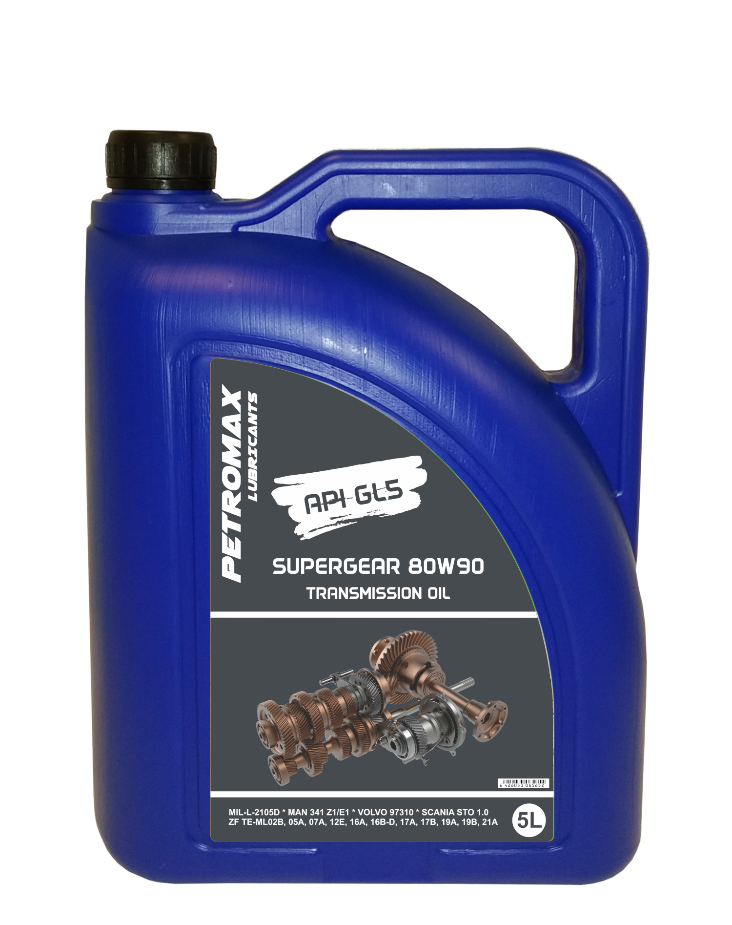 Ulei de transmisie Petromax Supergear 80W90 5L GL-5 97310 MIL-L-2105D STO 1.0