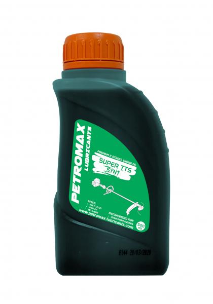 Ulei verde pentru motoare 2 timpi  Petromax Super TTS SYNT 500ML API TC PLUS, ISO L-EGD, JASO FD