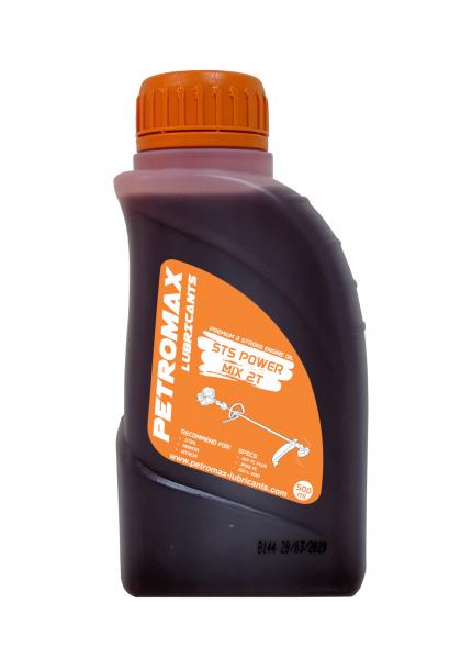 Ulei rosu pentru motoare 2 timpi  Petromax STS Power Mix 2T 500ML API TC PLUS, ISO L-EGD, JASO FC