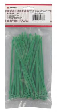 Colier autoblocant Cabluri > 3,6x140mm verde poliamidă diametru maxim 33mm pachet 50 buc. Kramp TRBL36140GREE