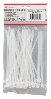 Colier autoblocant Cabluri > 3,6x140mm alb poliamidă diametru maxim 33mm pachet 50 buc. Kramp TRBL36140WHI