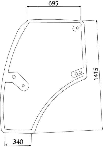 Geam de ușă dreapta 00121432020N