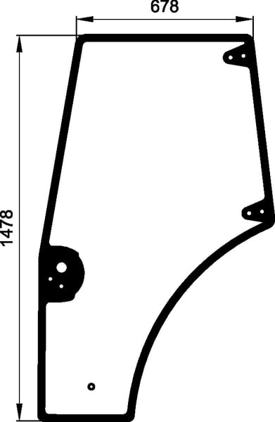 Geam ușă stânga potrivit pentru Case IH 87620234KR