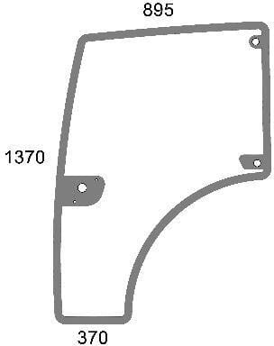Sticlă ușă, completă 00142296010N
