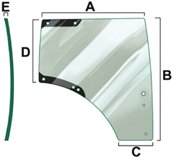 Geam ușă dreaptă VPM7431