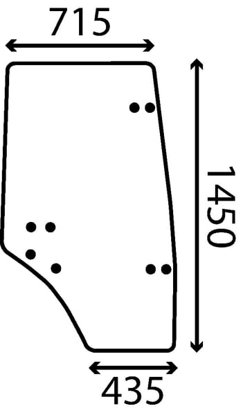 Geam de ușă D7543