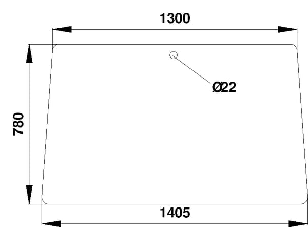 Parbriz sau lunetă sus 385500350050N