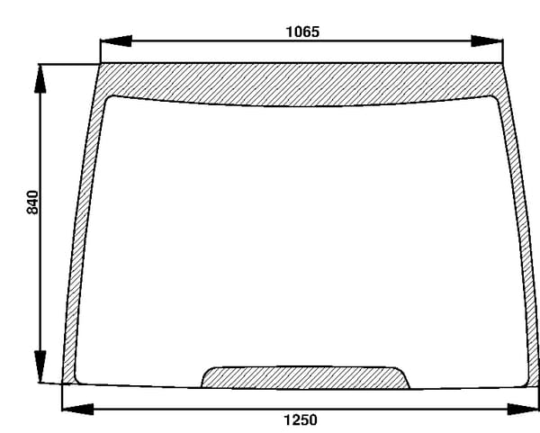 Geam frontal sus fix 248715A1