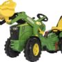 Tractor cu pedale John Deere 8400R, încărcător frontal și frână, X-Trac R65107