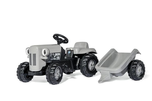 Tractor cu pedale Little Grey Fergie și remorcă, RollyKid R01494