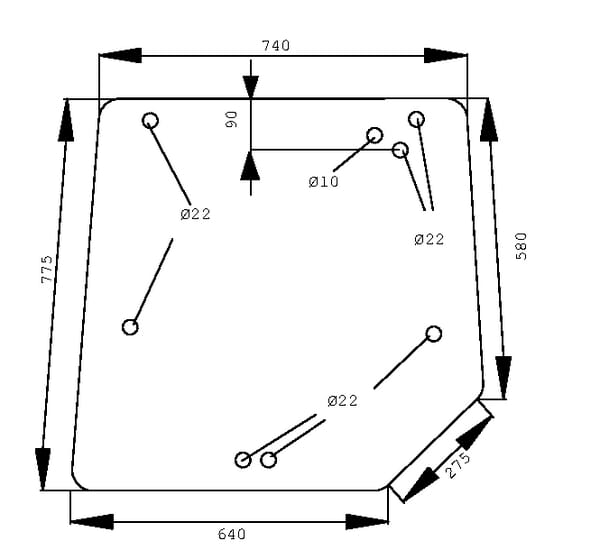 Geam spate superior D6942T