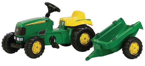 Tractor cu pedale John Deere cu remorcă rollyKid Rolly Toys R01219
