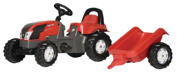 Tractor cu pedale Valtra și remorcă, RollyKid R01252