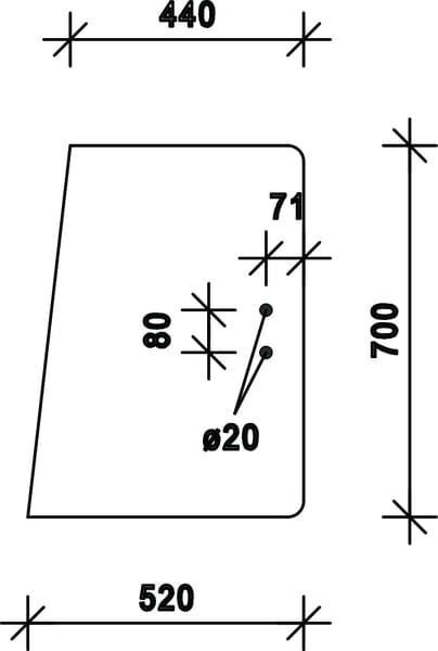 Geam lateral D7759