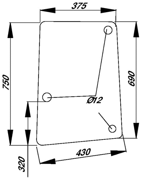Geam lateral L113306N