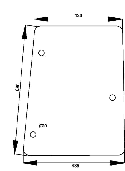 Geam lateral D3406669