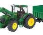 Tractor John Deere 7930 cu încărcător frontal și remorcă U03055