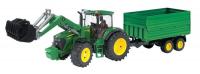 Tractor John Deere 7930 cu încărcător frontal și remorcă U03055