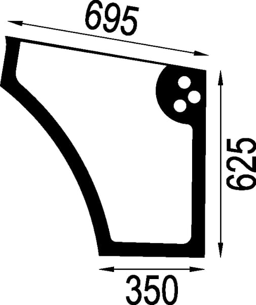 Geam de ușă, inferior 5092899N