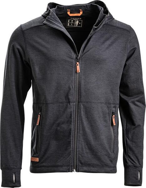 Bluză polar cu fermoar și glugă, bărbați, cărbune, mărime 2XL KW5011201811060