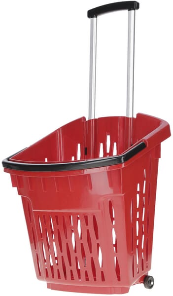 Coș de cumpărături plastic roșu/negru 457x350x550mm 1584000120