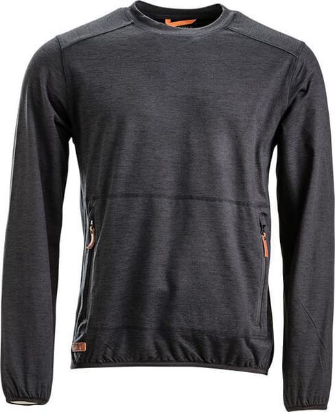 Bluză polar cu guler rotund, bărbați, cărbune, mărimea 2XL KW506101811060