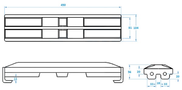 Clip on pad 450MM UP3742109