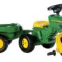Tractor cu pedale John Deere cu încărcător frontal şi remorcă rollyTrac Rolly Toys R05276
