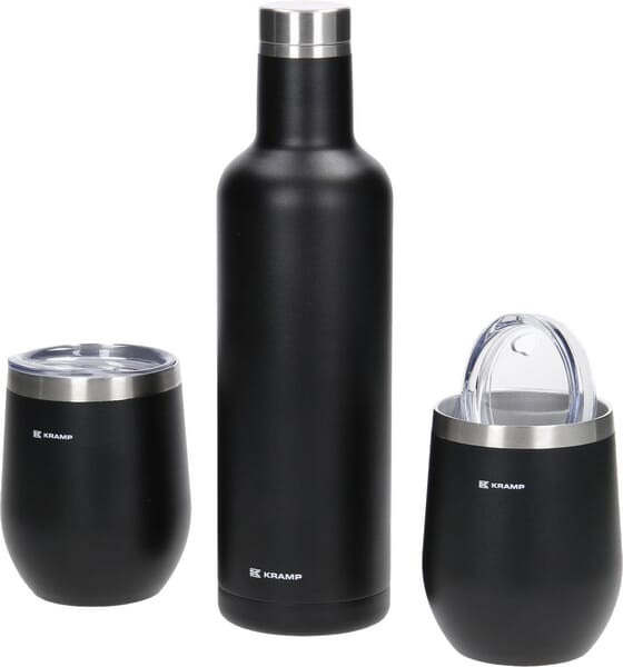 Set sticlă și căni termos, negre KRA00900019012