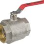 Robinet cu bilă BSP 2x mamă 3", mâner oțel inoxidabil KS3FKR