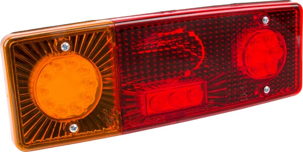 Lampă spate multifuncțională LED stânga dreptunghiulară 12-24V 287,5×100,5x65mm 5 poli Kramp LA40020