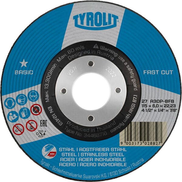 Disc șlefuire oțel inoxidabil 230x6mm 34468771