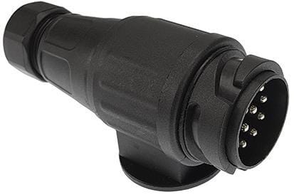 Ștecher de remorcă cu 13 pini, plastic, 12V, tip lung, conectori cu șurub TR00005KR