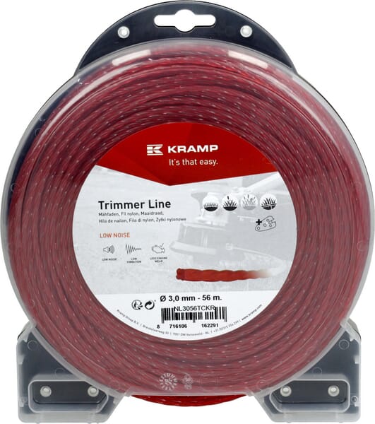 Fir de tăiere diametru 3mm, 56m, răsucit, silențios, roșu, Kramp NL3056TCKR