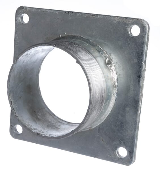 Flanșă pătrată 4″ cu capăt filetat L=75mm 4306000KR