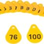 Plăcuță ident. Nr76-100 galb. 39905000000276100