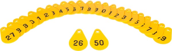 Plăcuță ident. nr.26-50 galb. 3990500000022650
