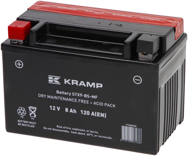 Baterie 12V 8Ah 120A cu pachet acid Kramp YTX9BSKR