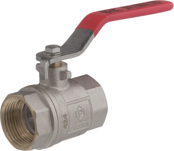 Robinet cu bilă BSP 2x mamă 1″, mâner oțel inoxidabil KS1FKR