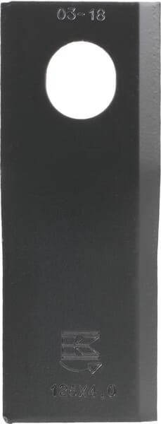 Lamă cositoare stânga 126x47x4mm orificiu 23×20,5mm oval pachet 25 buc. potrivită pentru Taarup KT56110900KR