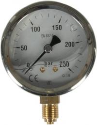 Manometru Ø63 0-250bar ¼” jos MA63250L04SSGF
