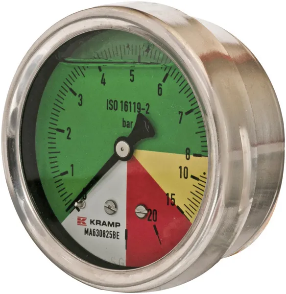 Manometru diametru 63mm 0-8-15-25 1/4″ BSP conexiune spate MA630825BE