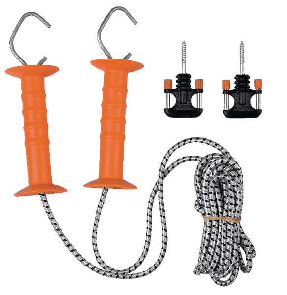 Set poatră gard electric cu cablu elastic și 2 mânere 640556GAL